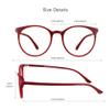 VisionGlobal Blue Light Blocking Glasses for Women/Men, Anti Eyestrain, Computer Reading, TV Glasses, Stylish Oval Frame, Anti Glare (Red, +3.75 Magnification) view 3