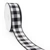CT CRAFT LLC Plaid Cambridge Gingham Buffalo Wired Ribbon 1.5" x 20 Yards Black and White for Christmas Home Decor Tree Topper Bow Gift Wrapping DIY Crafts Wreath Garland Wedding view 1