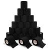 [24Pack 2" x5 Yards] Carbou-Self Adhesive Bandages Sports Wrap, Athletic Elastic Cohesive Bandage for Sports, Injuries, Treatments, and Recovery, First Aid Tape Vet Wrap for Cat, Dog Black view 1