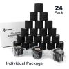 [24Pack 2" x5 Yards] Carbou-Self Adhesive Bandages Sports Wrap, Athletic Elastic Cohesive Bandage for Sports, Injuries, Treatments, and Recovery, First Aid Tape Vet Wrap for Cat, Dog Black view 4
