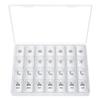 XL Pill Organizer 4 Times a Day, BUG HULL Extra Large Weekly Pill Box Case, 7 Day Vitamin Container Daily Pill Holder for Cod-liver oil, Vitamins, Supplements (White) view 1