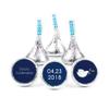 100ct Personalized Confirmation Candy Kisses Favors - Candy Included - No Assembly Required - Navy with Dove view 1