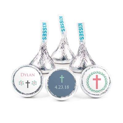 100ct Personalized Confirmation Candy Kisses Favors - Candy Included - No Assembly Required - In Bloom