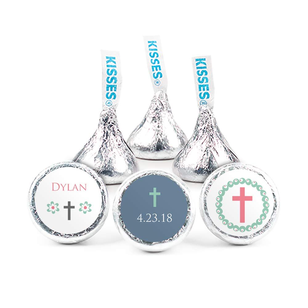 100ct Personalized Confirmation Candy Kisses Favors - Candy Included - No Assembly Required - In Bloom