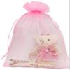 100pcs Pink Organza Gift Bags 6X9 Inch Valentines Day Mesh Bags Drawstring Jewelry Pouch for Wedding Baby Shower Party Favor Goodie Bags view 1