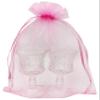 100pcs Pink Organza Gift Bags 6X9 Inch Valentines Day Mesh Bags Drawstring Jewelry Pouch for Wedding Baby Shower Party Favor Goodie Bags view 3