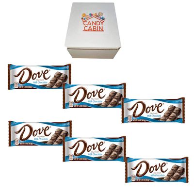 Dove Single Size 1.44 oz Chocolate Bars by CANDY CABIN (MilkChocolate, 6 Pack)