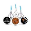 108ct Personalized Basketball Kid's Birthday Party Favors Stickers for Kisses Candy (108 ct) view 2
