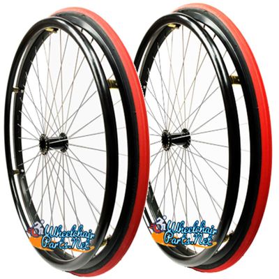 24" (540mm) L20 wheel With PRIMO Racer Tires. Set of 2 (24" With RED Color Tire)