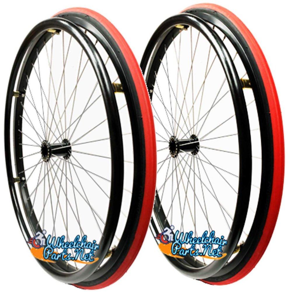 24" (540mm) L20 wheel With PRIMO Racer Tires. Set of 2 (24" With RED Color Tire)