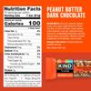 KIND THINS Peanut Butter Dark Chocolate Bars, Gluten Free, 100 Calories, 0.74 oz bars, 10 count view 3