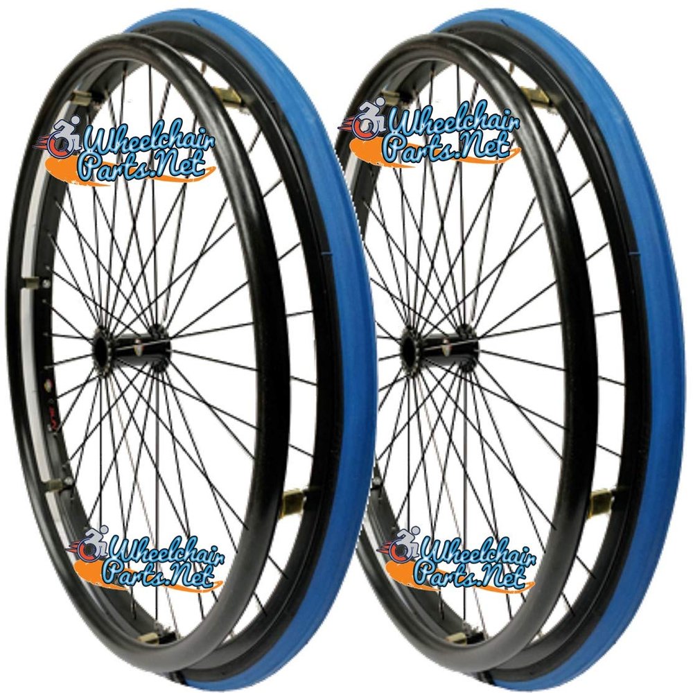 24" (540mm) L20 wheel With PRIMO Racer Tires. Set of 2 (24" With BLUE Color Tire)