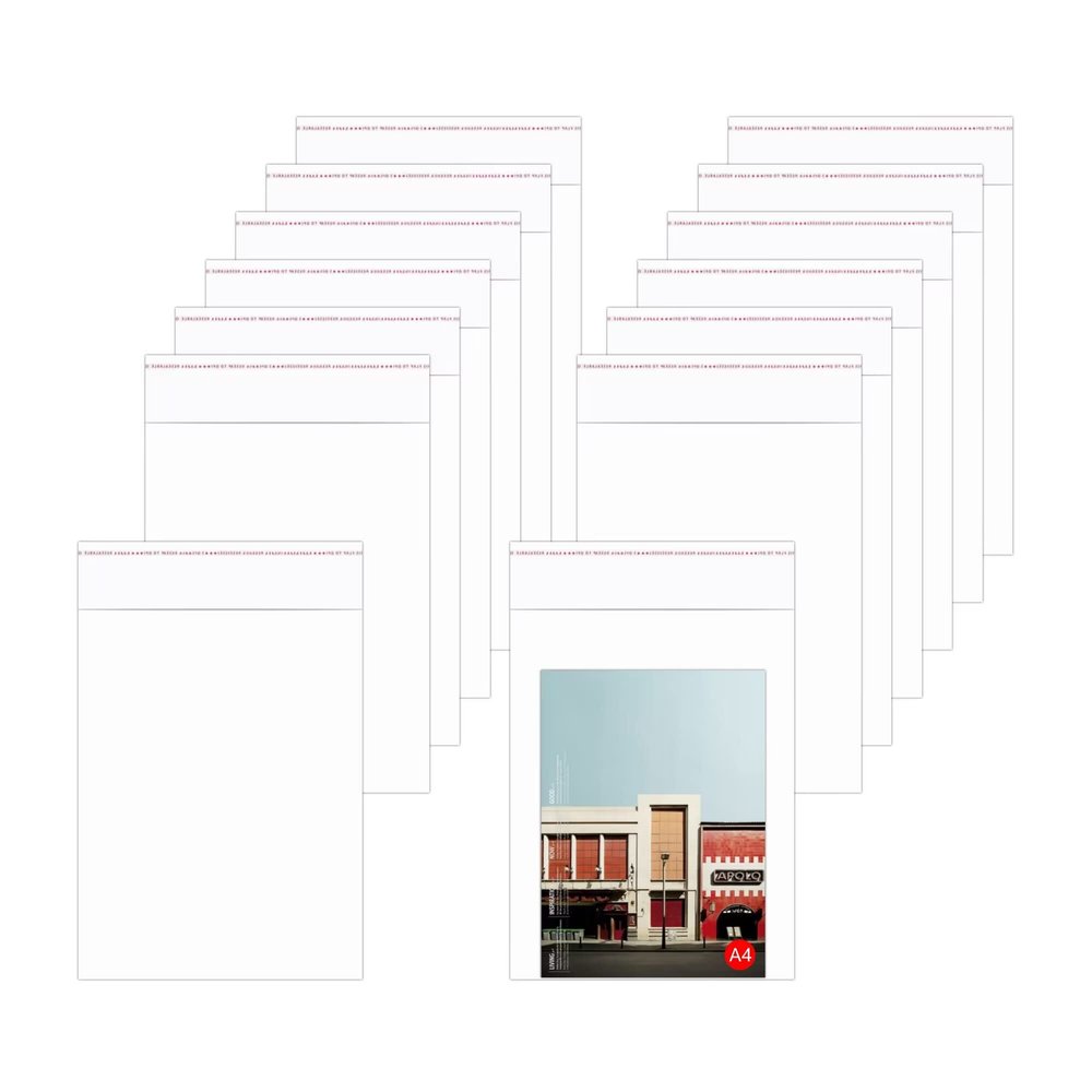 11" x 14" 200pcs Clear Large Cello Bags Self Adhesive Seal Poly Bags 1 Mil Self-Sealing Plastic Cellophane Bags for Clothing T-Shirt Gifts (18 Sizes to choose from)