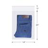 14" x 20" Clear Poly Bags 100pcs Plastic Cellophane Bags Self Adhesive Cello Bags 1 Mil for Clothing T-Shirt Gifts view 2
