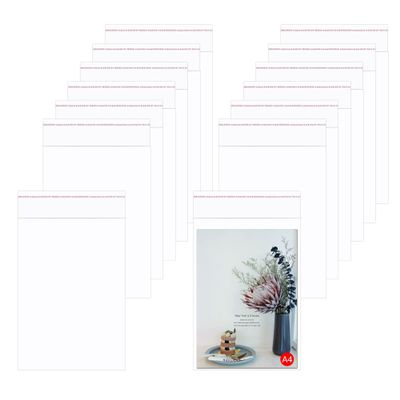 200pcs 9" x 12" Cello Plastic Poly Bags Clear Cellophane Bags Resealable Self Adhesive Poly Bags 1 Mil for A4 Clothes Pants T-Shirt Packaging (18 Sizes to choose from)