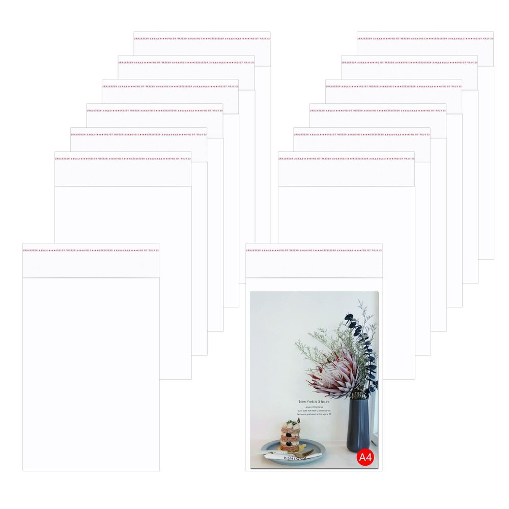 200pcs 9" x 12" Cello Plastic Poly Bags Clear Cellophane Bags Resealable Self Adhesive Poly Bags 1 Mil for A4 Clothes Pants T-Shirt Packaging (18 Sizes to choose from)