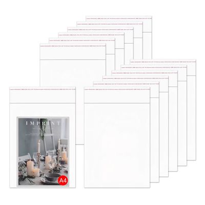 200 pcs 11 x 14 '' Clear Cello Plastic Poly Bags Self Sealing Cellophane Bags Resealable Cello Poly Bag for Prints Photos Documents Gifts Clothing T-shirt 10 Sizes to Choose from