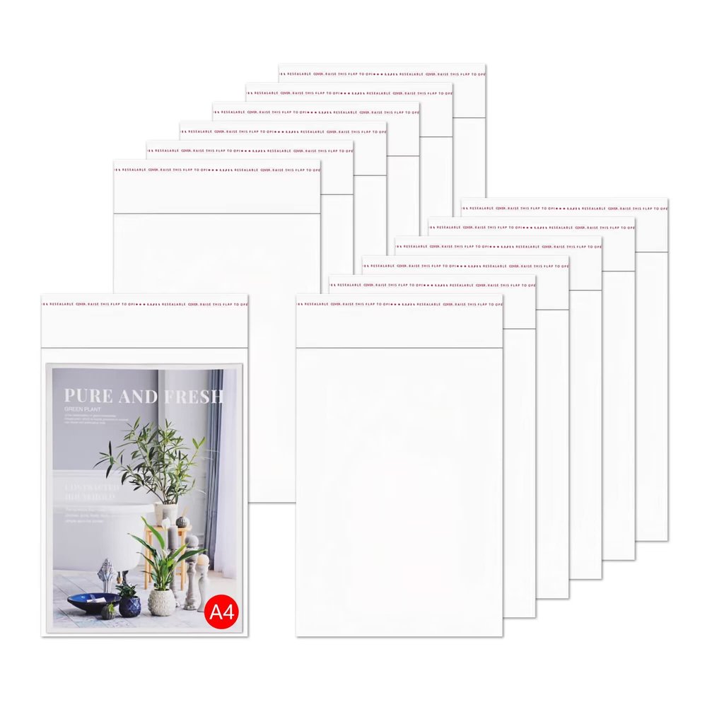 200 Count Resealable Cello Bags 9x12" Self Sealing Cellophane Bags Clear Plastic Poly Bags for Apparel Clothing T-shirt Pants Foods Flyers Christmas Party Decorative 12 Sizes to Choose from