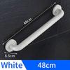 Bathroom Handrail Stainless Steel Handrail Bathtub Shower Wall Mounted Disabled Anti-Slip Bathroom Safety Grab Bars for Elderly Towel Bar Bathroom Grab Bars (Color : White 48cm) view 2