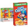 Cap'n Crunch Cereal, Original & Crunch Berries Variety Pack, Large Size Boxes, (4 Pack) view 1