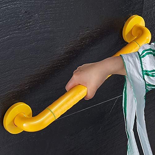 Bathroom Handrail Stainless Steel Handrail Bathtub Shower Wall Mounted Disabled Anti-Slip Bathroom Safety Grab Bars for Elderly Towel Bar Bathroom Grab Bars (Color : Yellow 48cm)