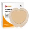 Carbou Silicone Sacrum Foam Dressing, 9''x9''(23cm x23cm) Bordered Adhesive Sacral Foam Dressing,Soft Bed Sore Bandages,Wound Care Products,Box of 5 Dressings view 1