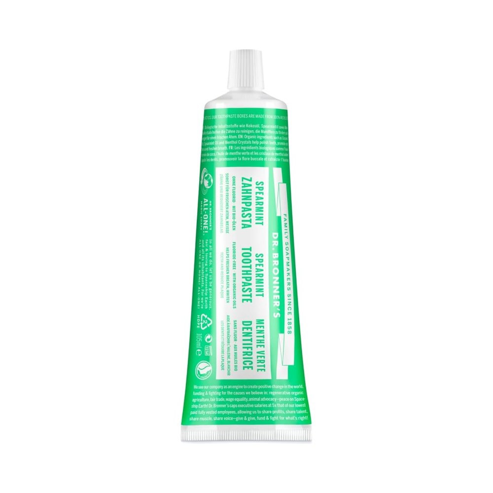 Dr. Bronners Spearmint Toothpaste, 140 GR