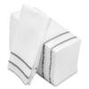 Paper Hand Towels for Bathroom, Linen-Feel Guest Towels, Formal Dinner, Anniversary, Napkins for Tables, Guestrooms, and Restrooms (Silver, 50 Count) view 1