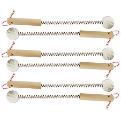 BambooMN 12.5 Inch Bamboo Wooden Metal Bongers for Stress Relief, 6 Pieces