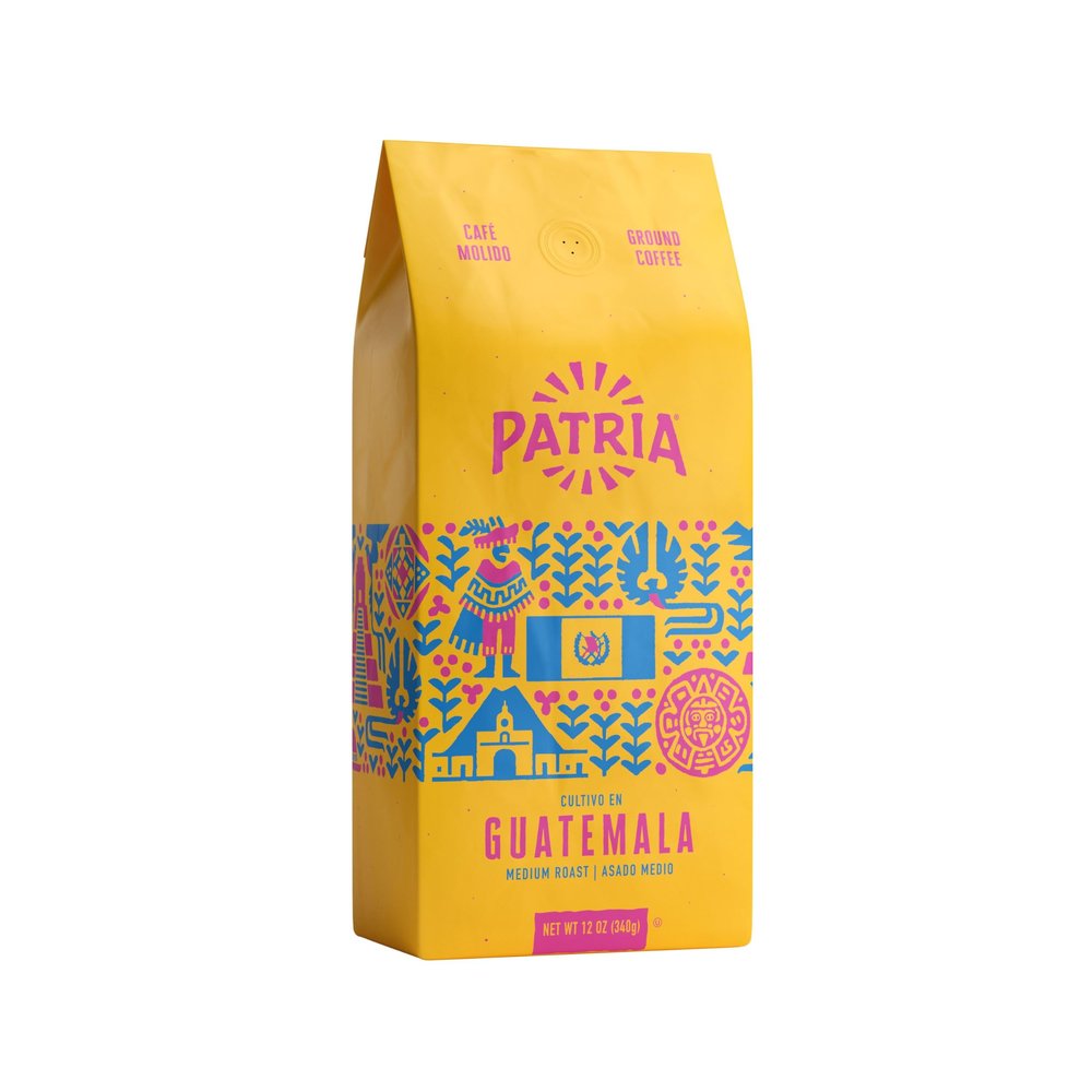 Patria Guatemala Medium Roast Ground Coffee, 12oz Bag (Pack of 1)