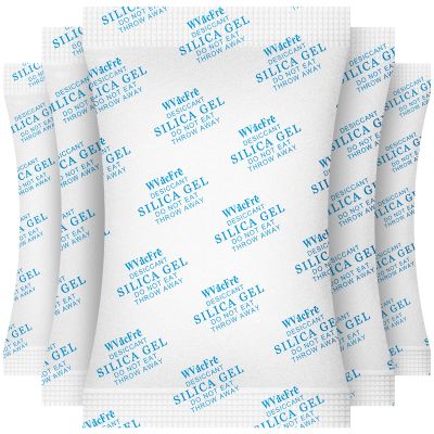 WVacFre 100 Gram(10Packs) Food Grade Moisture Absorber Silica Gel Desiccant Packets for Storage,Desiccant Beads Silica Gel Packs for Moisture Control