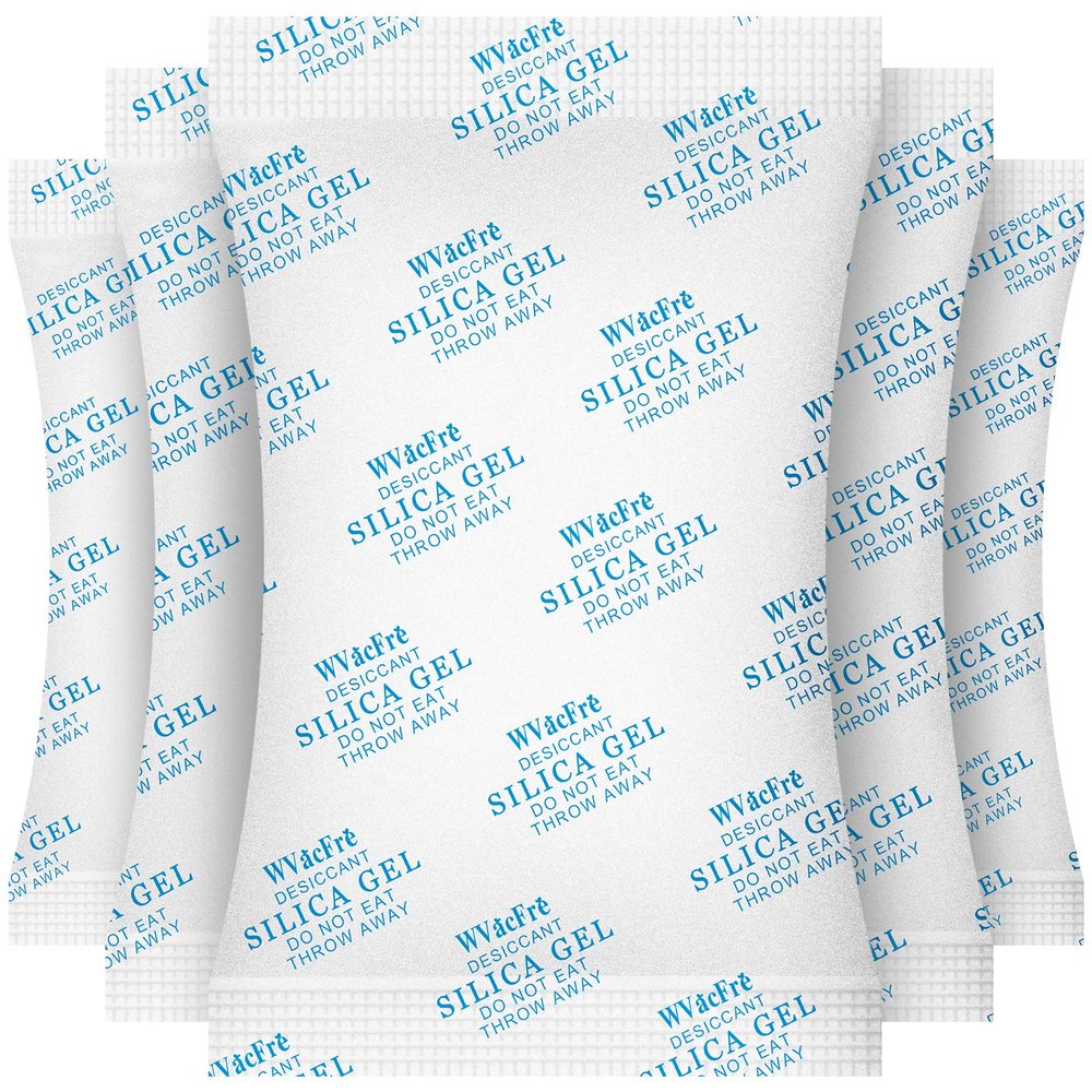 WVacFre 5 Gram(200Packs) Food Grade Moisture Absorber Silica Gel Desiccant Packets for Storage,Desiccant Beads Silica Gel Packs for Moisture Control