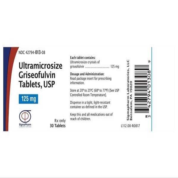 GRISEOFULVIN ULTRAMICROSIZE 125 MG TAB