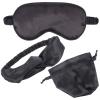 1set Imitation Silk Sleeping Mask Set Eye Cover with Headband Storage Bag Lightproof Eye Mask for Travel Home Use Comfortable Elegant Design for Women view 1
