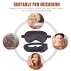 1set Imitation Silk Sleeping Mask Set Eye Cover with Headband Storage Bag Lightproof Eye Mask for Travel Home Use Comfortable Elegant Design for Women view 2