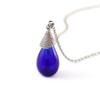 1PC Glass Water Drop Perfume Bottle Necklace Essential Oil Bottle Pendants with Diffuser Hole Women Gift (Purple-Rose Gold) view 4