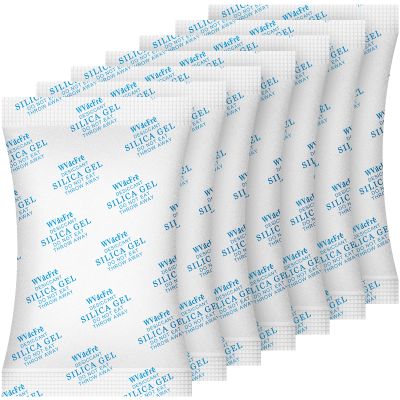 WVacFre 10 Gram(50Packs) Food Grade Moisture Absorber Silica Gel Desiccant Packets for Storage,Desiccant Beads Silica Gel Packs for Moisture Control