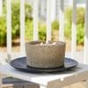 Hillhouse Naturals Eucalyptus Mint Outdoor Candle in Hypertufa Pot - Outdoor Candle for Tranquil Evenings - 32oz. (Eucalyptus Mint). Burn time 100+ Hours. Made in The USA view 2