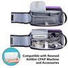 CURMIO CPAP Travel Bag Compatible with ResMed AirMini Machine, Portable CPAP Supplies Carrying Case Storage Bag, Purple (Empty Bag Only, Patent Pending) view 2