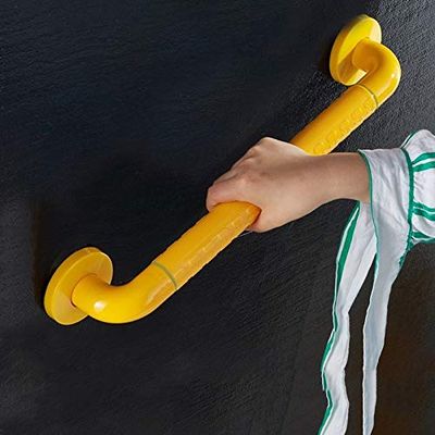 Bathroom Handrail Barrier-Free Safety Handrail Stainless Steel Bathroom for Elderly Disabled Wall Mount Anti-Slip Bathtub Shower Bathroom Grab Bars (Color : Yellow 48cm)