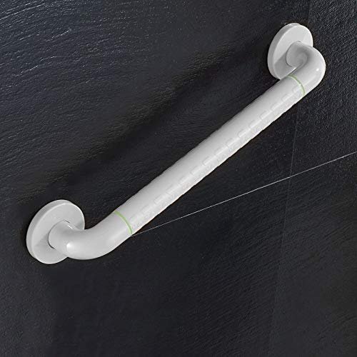 Bathroom Handrail Barrier-Free Safety Handrail Stainless Steel Bathroom for Elderly Disabled Wall Mount Anti-Slip Bathtub Shower Bathroom Grab Bars (Color : White 48cm)