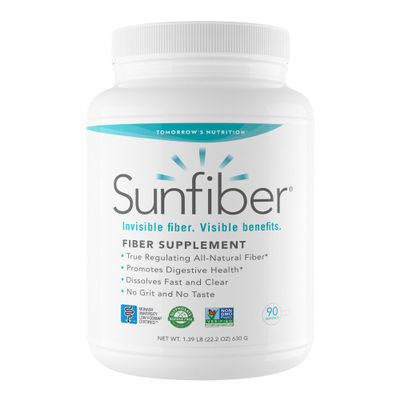 Tomorrow's Nutrition, Sunfiber, Prebiotic Fiber Supplement for Digestive Health, Low FODMAP, Gluten-Free, Unflavored, 90 Servings