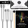 Tuning Forks for Healing Set (128Hz, 256Hz, 512Hz)  Essential Yoga and Meditation Accessories & Sound Therapy Devices view 1