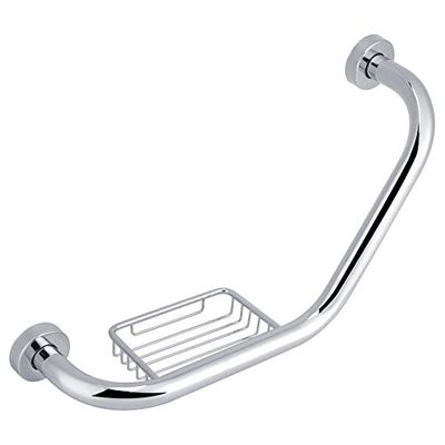 Bathroom Handrail Stainless Steel Bathroom Grab Bar Soap Shelves Bathtub Arm Safety Handle Bath Shower Tub for Elderly Safety Bathroom Grab Bars