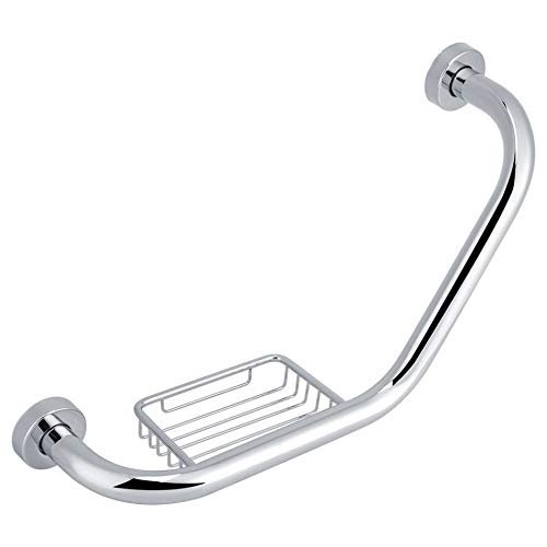 Bathroom Handrail Stainless Steel Bathroom Grab Bar Soap Shelves Bathtub Arm Safety Handle Bath Shower Tub for Elderly Safety Bathroom Grab Bars