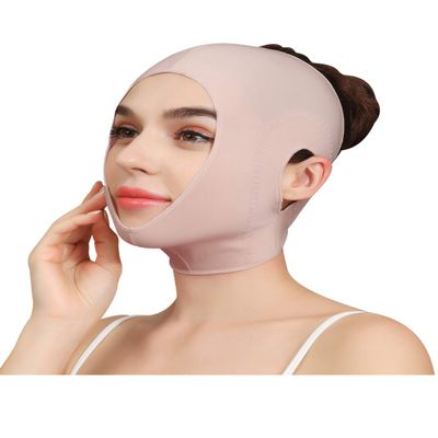 Anna-Kaci Womens Chin Strap Support Band Neck Bandage Post Surgical Compression Head wrap, Neck and Chin Compression Garment Wrap, Pink, Small