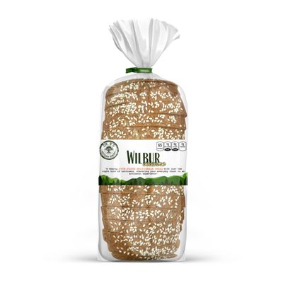 Dr. B's Wilbur Five Flour Multigrain Bread | 1g Net Carbs & 7g Protein | Low Calorie, Vegan, Sugar Free | Fresh, Sliced, Keto & Low Carb Bread Loaf (1 Pack (16 oz), Sesame)