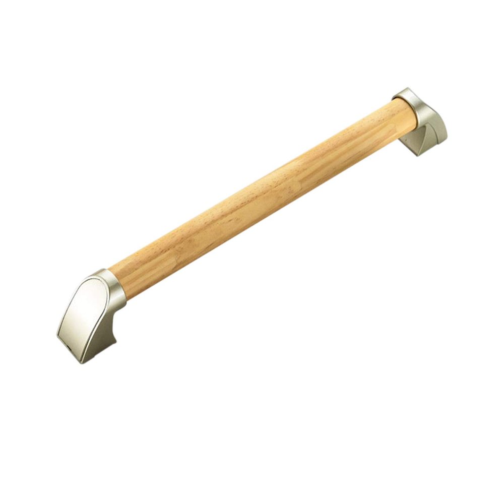 Bathroom Handrail Bathroom Grab Bar Toilet Shower Bathtub Handicap Support Balance Zinc Alloy Pine Wood Non-Slip Rubber Safety Rail Bathroom Grab Bars (Color : B, Grab Bar Size : 34cm)