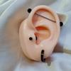 CHUANCI Soft Silicone Ear Model for Hearing aid 1:1 Human Ear Ear Model Simulation Display Props Teaching Tools Jewelry Display Earrings (1PC White Right) view 4