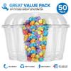12 oz Clear Plastic Dessert Cups with Lids (Set of 50) Small Disposable Parfait Cup, Dome Lid - No Hole, 12-Ounce Party Fruit Containers, Banana Pudding Bowl, Jello, Ice Cream, Desserts Container view 3